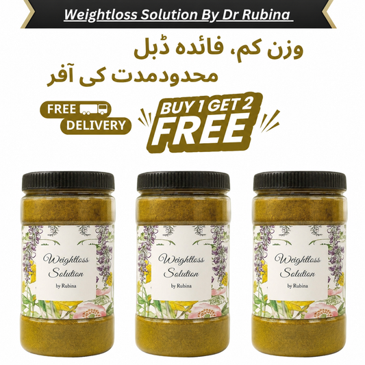 Weightloss Solution (3 Month Plan) By Dr Rubina By 1 Get 2 Free